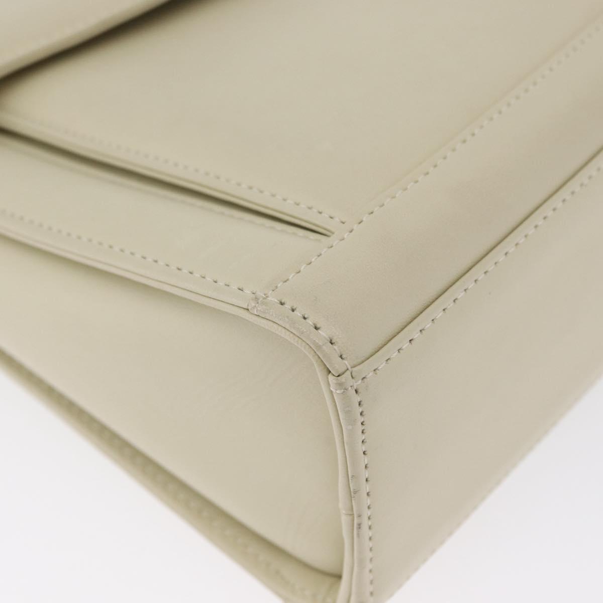 GIVENCHY Hand Bag Leather 2way Beige Auth 173803