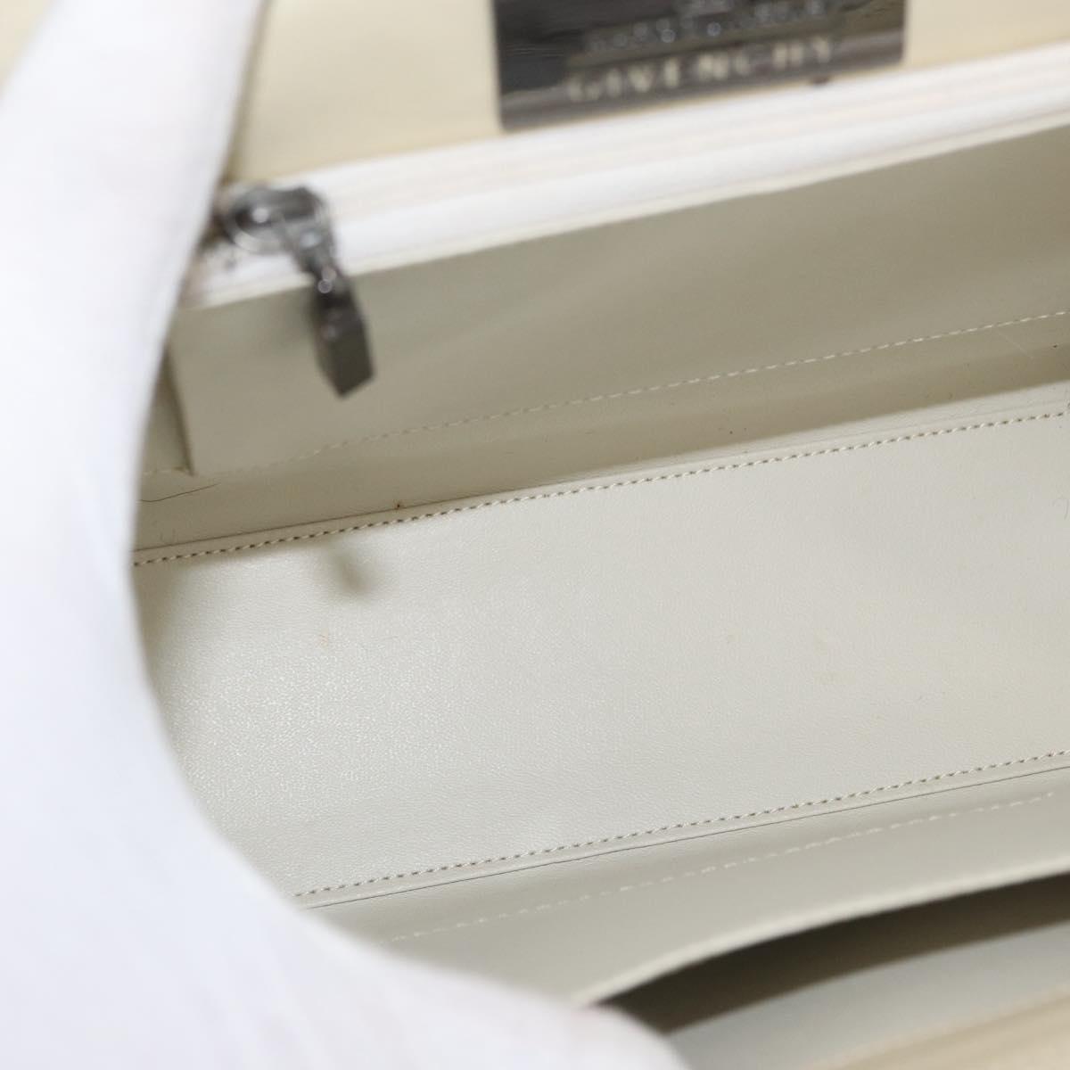 GIVENCHY Hand Bag Leather 2way Beige Auth 173803