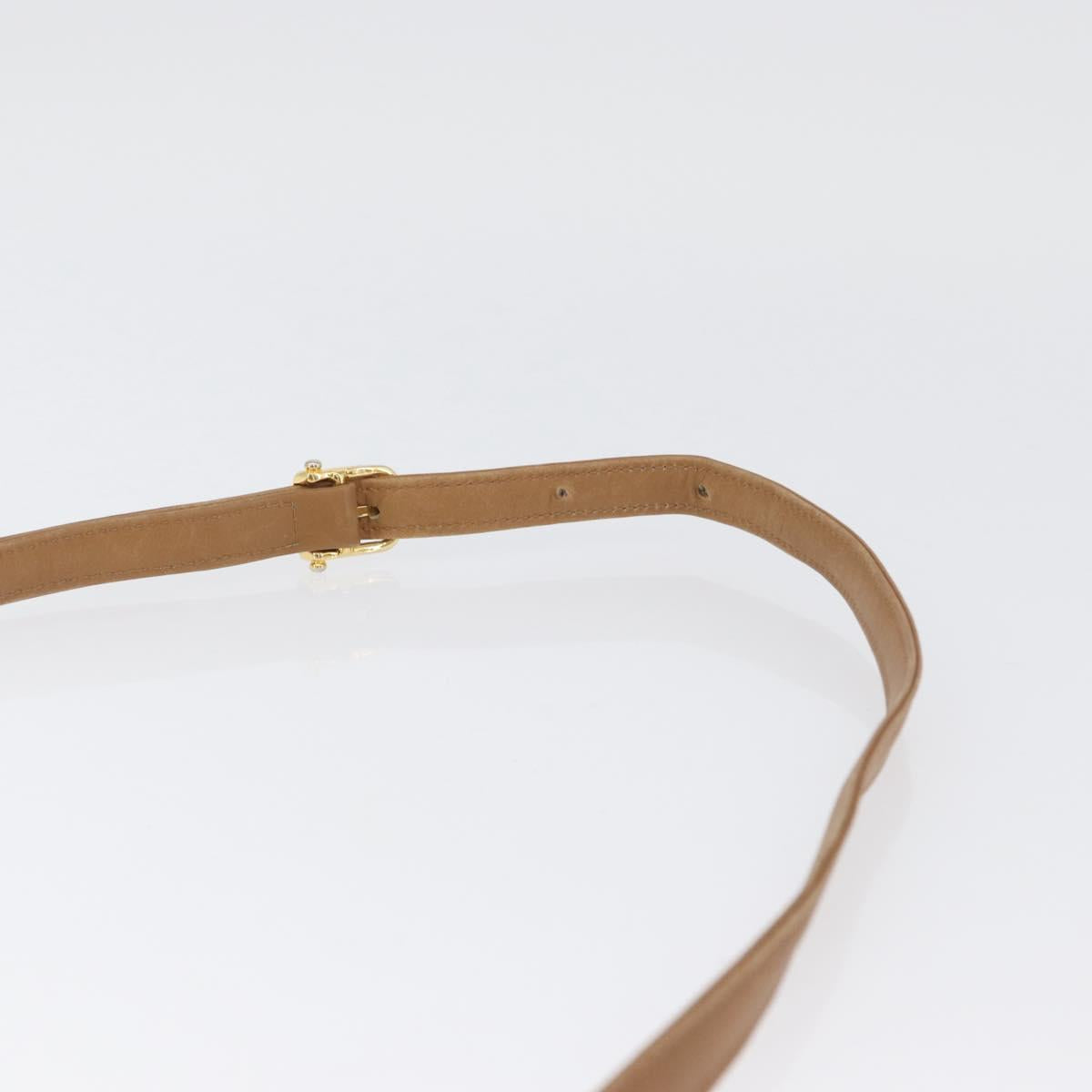 CELINE Macadam Canvas Shoulder Bag PVC Beige Gold Auth 173810
