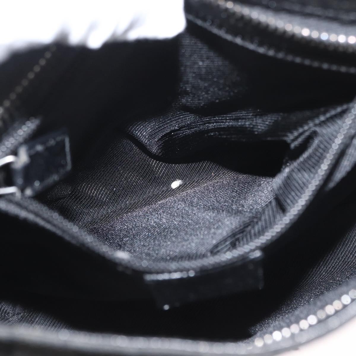 GUCCI GG Canvas Shoulder Bag Black Silver 122793 Auth 173821