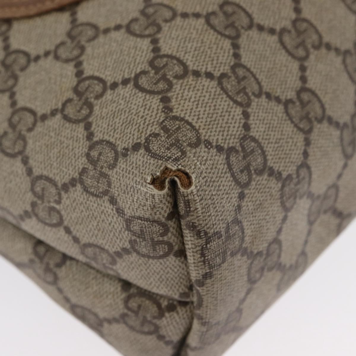 GUCCI GG Supreme Web Sherry Line Tote Bag PVC Beige Red 39 02 003 Auth 173826