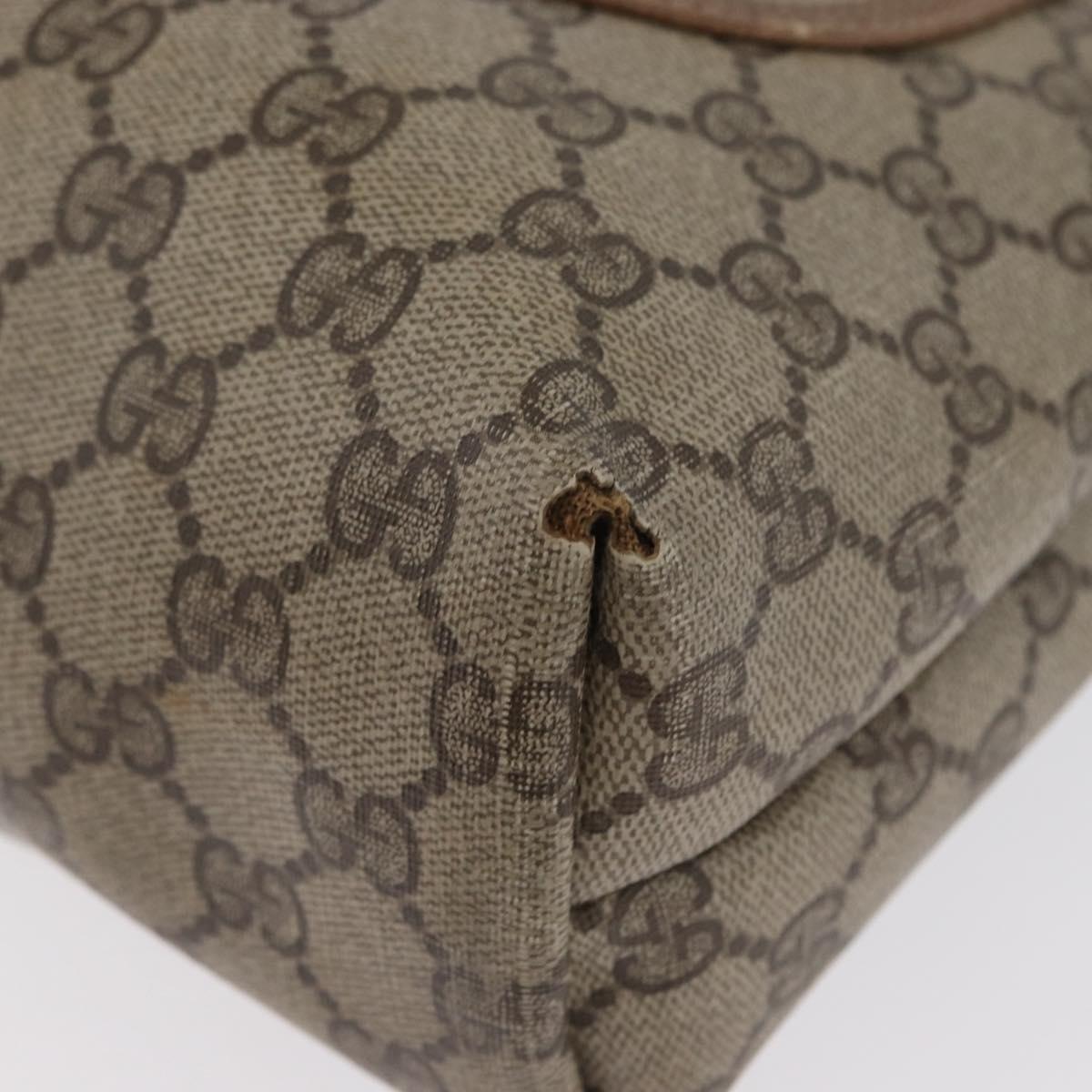 GUCCI GG Supreme Web Sherry Line Tote Bag PVC Beige Red 39 02 003 Auth 173826