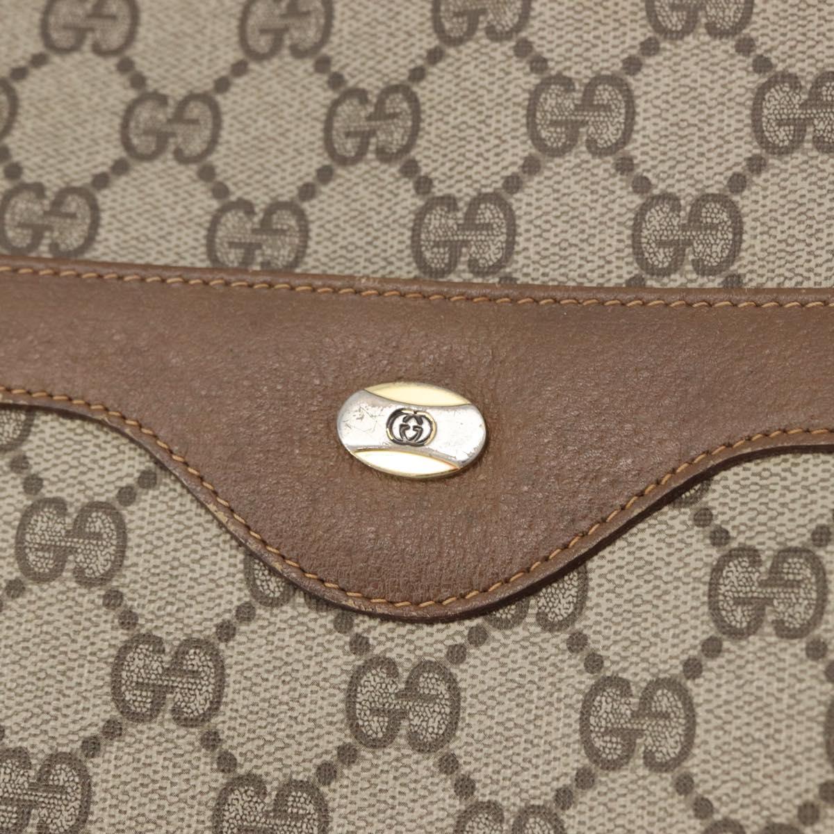 GUCCI GG Supreme Web Sherry Line Tote Bag PVC Beige Red 39 02 003 Auth 173826