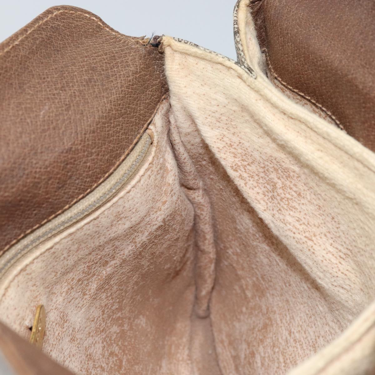 GUCCI GG Plus Supreme Shoulder Bag PVC Beige Gold Auth 173828