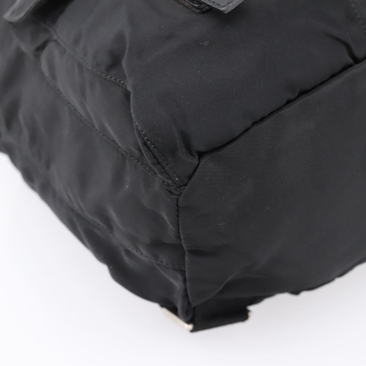 PRADA Backpack Nylon Black Silver Auth 173833