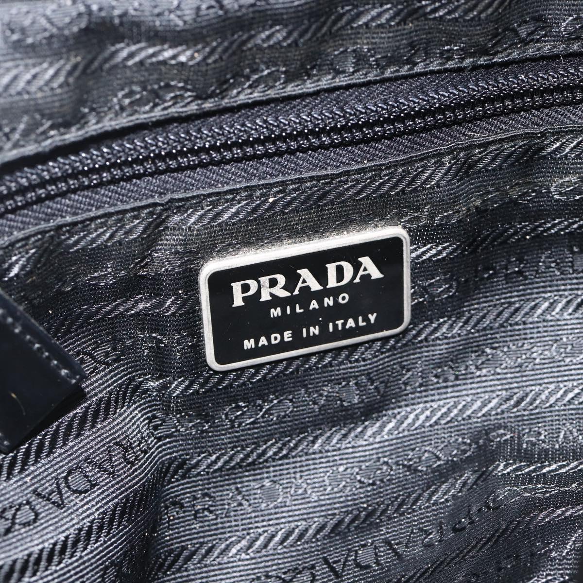 PRADA Backpack Nylon Black Silver Auth 173833