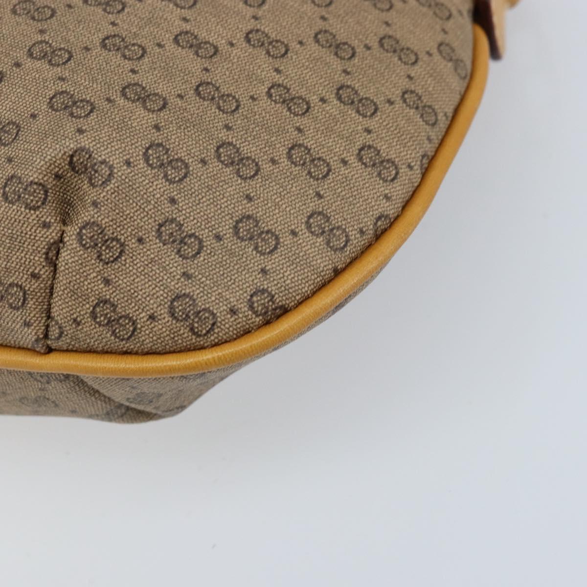 GUCCI Micro GG Supreme Shoulder Bag PVC Beige Gold 007 49 0819 Auth 173835