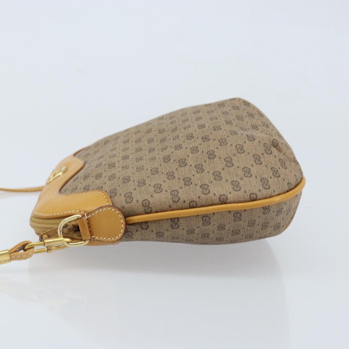 GUCCI Micro GG Supreme Shoulder Bag PVC Beige Gold 007 49 0819 Auth 173835
