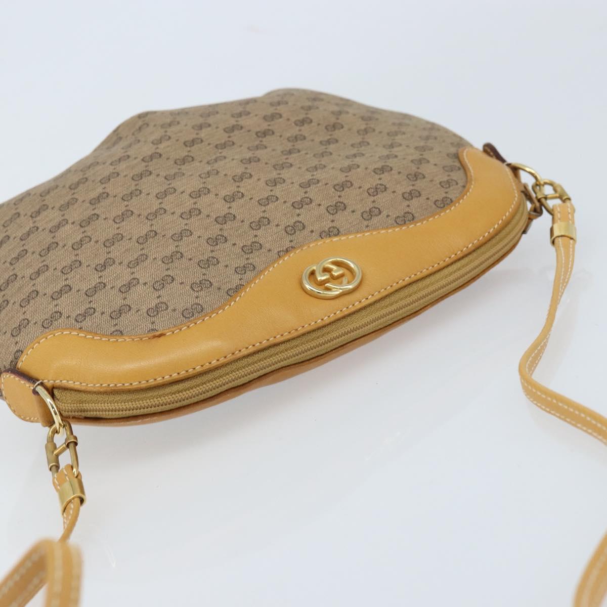 GUCCI Micro GG Supreme Shoulder Bag PVC Beige Gold 007 49 0819 Auth 173835