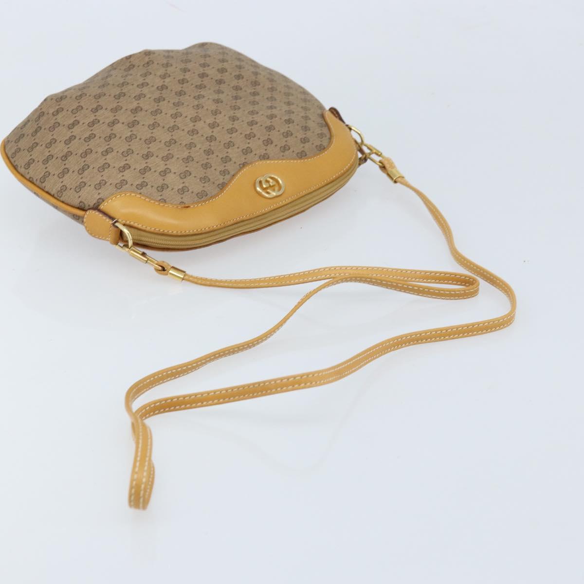 GUCCI Micro GG Supreme Shoulder Bag PVC Beige Gold 007 49 0819 Auth 173835