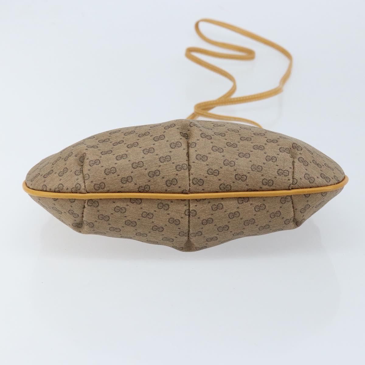 GUCCI Micro GG Supreme Shoulder Bag PVC Beige Gold 007 49 0819 Auth 173835