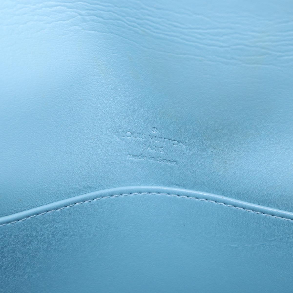 LOUIS VUITTON Monogram Vernis Thompson Street Bag Baby Blue M91009 Auth 173839