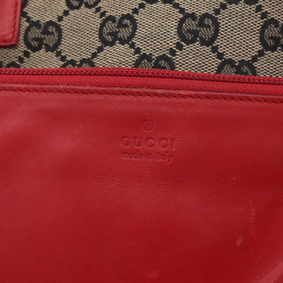 GUCCI GG Canvas Tote Bag Beige Silver 019 0402 3754 Auth 173842