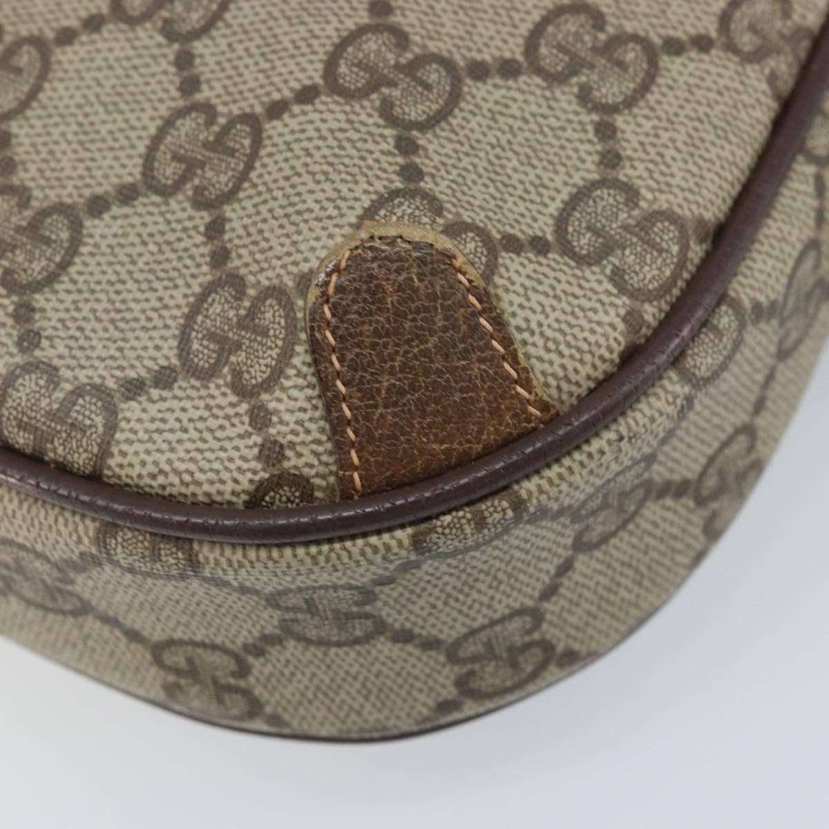 GUCCI GG Supreme Web Sherry Line Bag PVC Beige Gold 89 02 066 Auth 173850