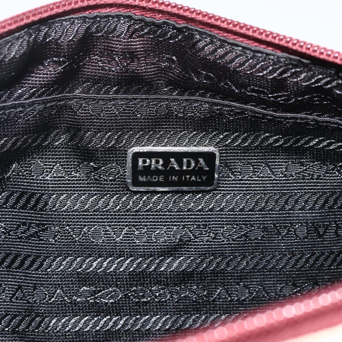 PRADA Shoulder Bag Nylon White Silver Auth 173854
