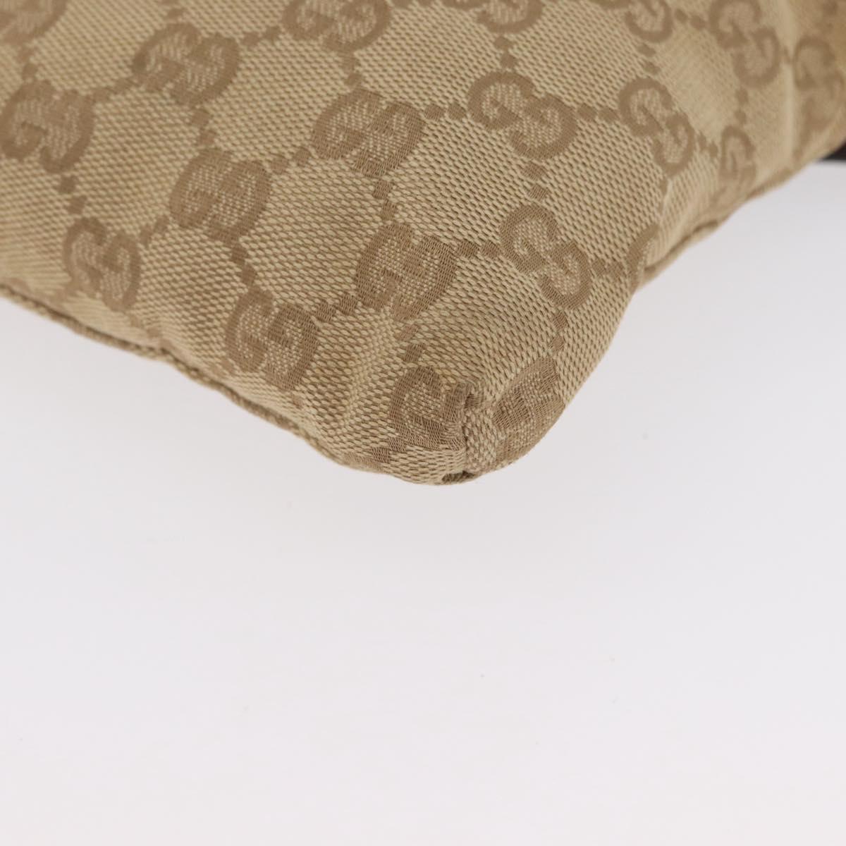 GUCCI GG Canvas Sherry Line Waist bag Beige Silver pink 28566 Auth 173858