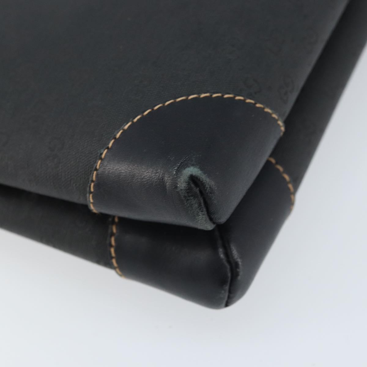 GUCCI Micro GG Supreme Shoulder Bag PVC Black Gold 007 92 5548 Auth 173860