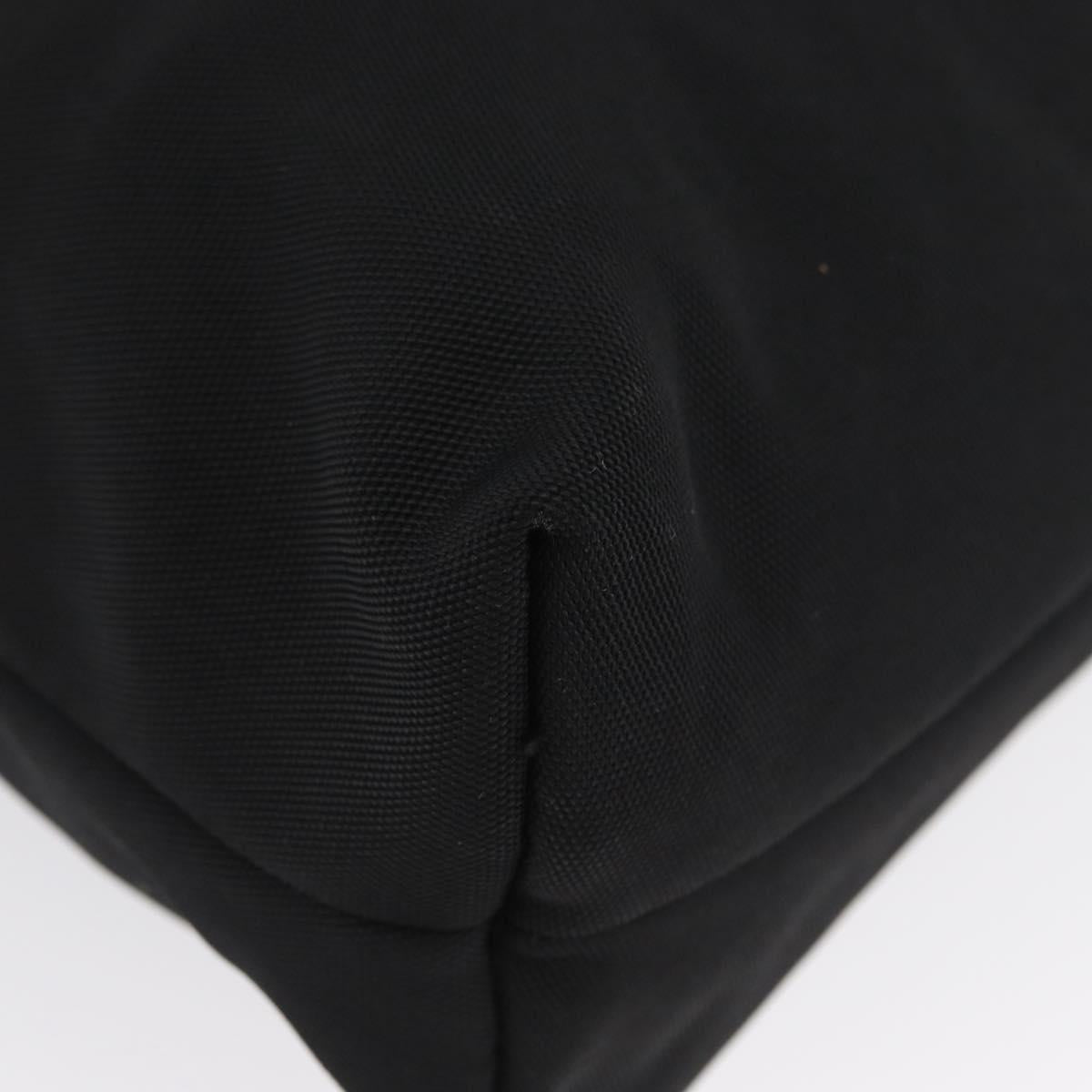 GUCCI Tote Bag Nylon Black Silver Auth 173861