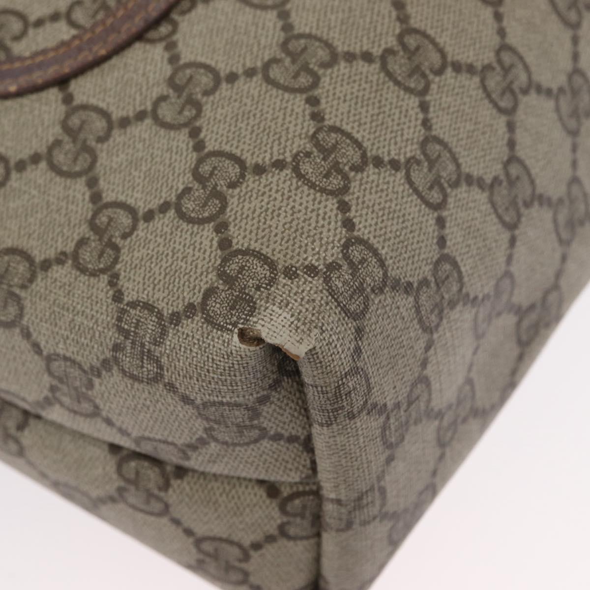GUCCI GG Supreme Web Sherry Line Tote Bag PVC Beige Red 39 02 0031 Auth 173865