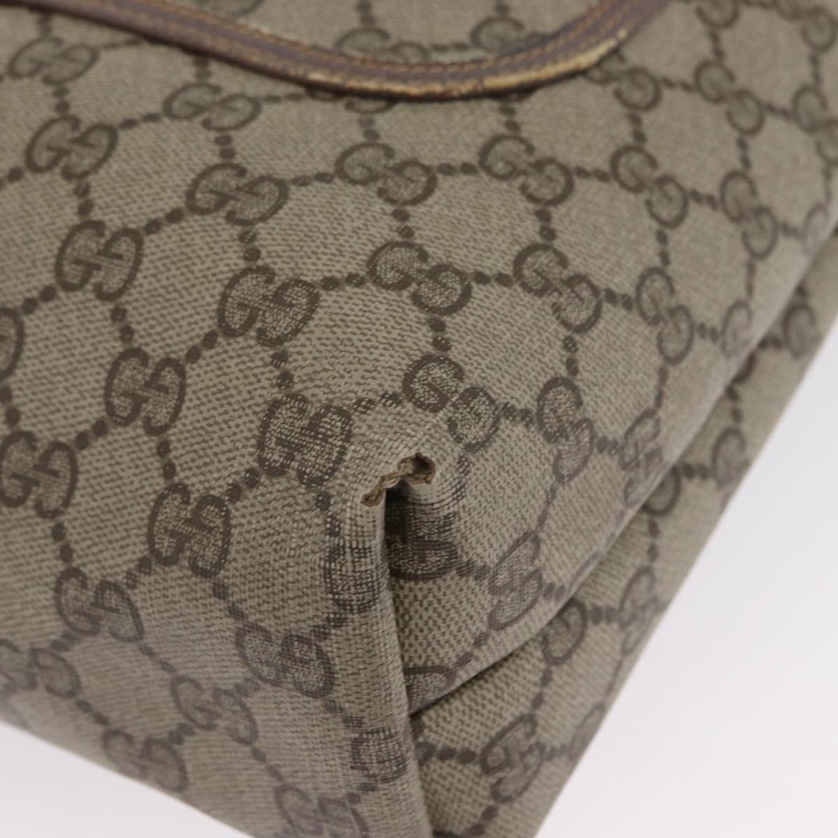 GUCCI GG Supreme Web Sherry Line Tote Bag PVC Beige Red 39 02 0031 Auth 173865