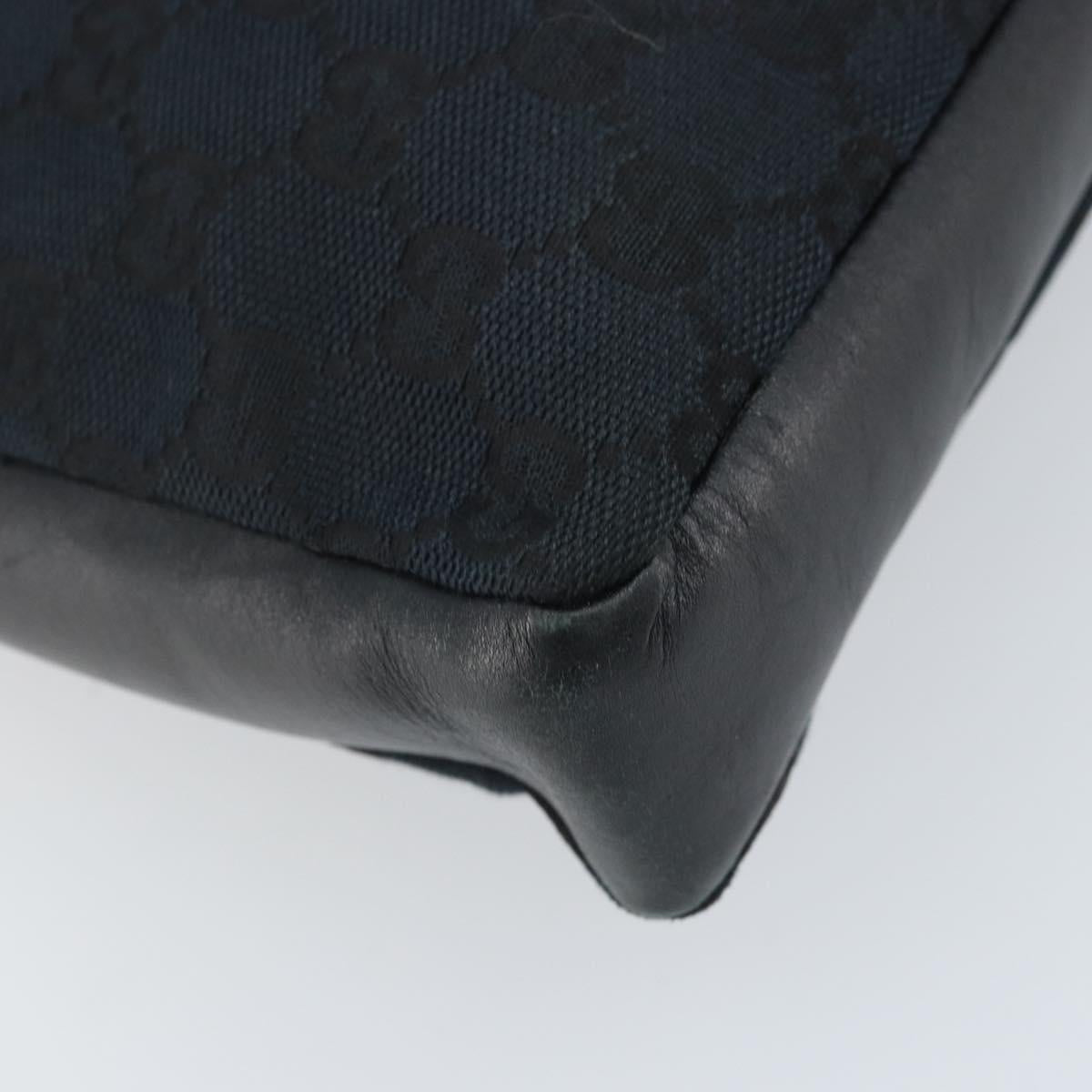 GUCCI GG Canvas Hand Bag Black Gold 001 4033 Auth 173867
