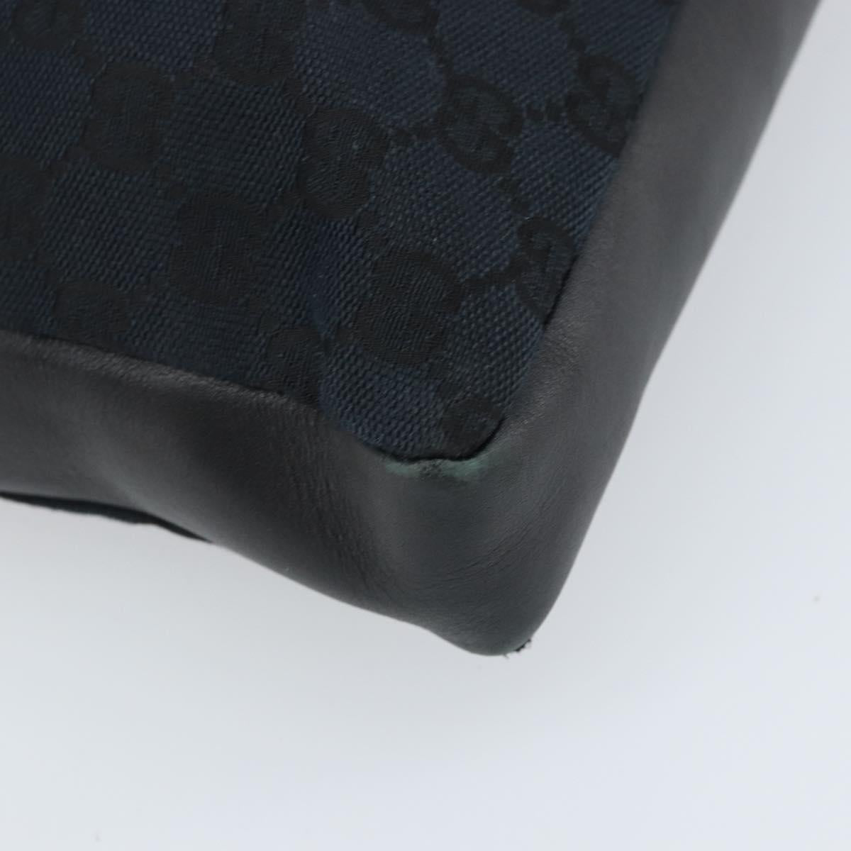 GUCCI GG Canvas Hand Bag Black Gold 001 4033 Auth 173867