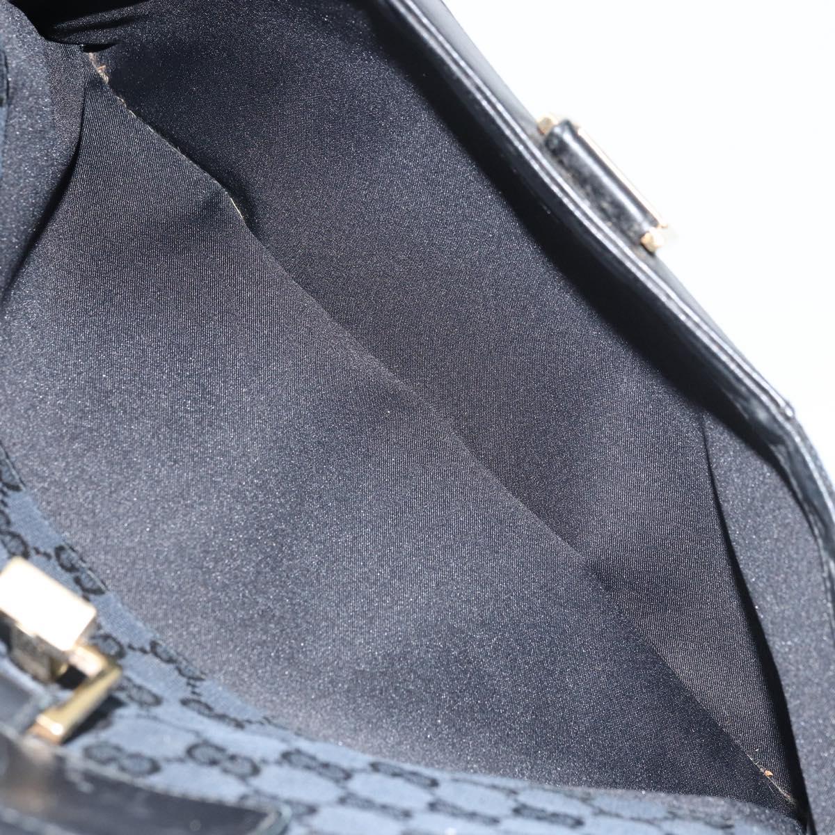 GUCCI GG Canvas Hand Bag Black Gold 001 4033 Auth 173867
