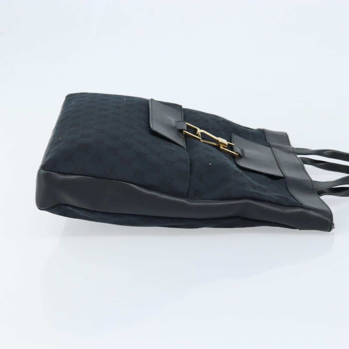 GUCCI GG Canvas Hand Bag Black Gold 001 4033 Auth 173867