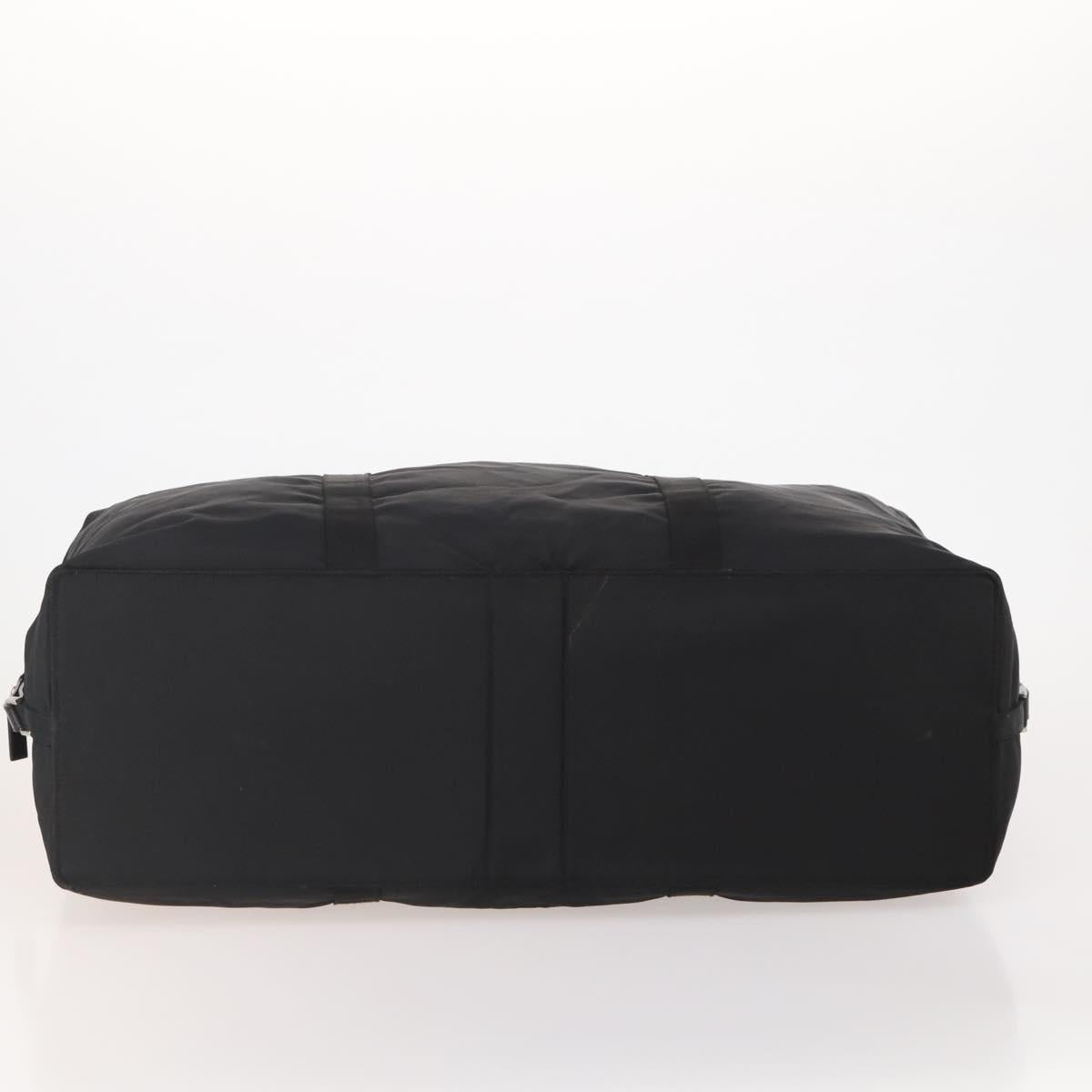 GUCCI Boston Bag Nylon Black Silver 012 0387 Auth 173869