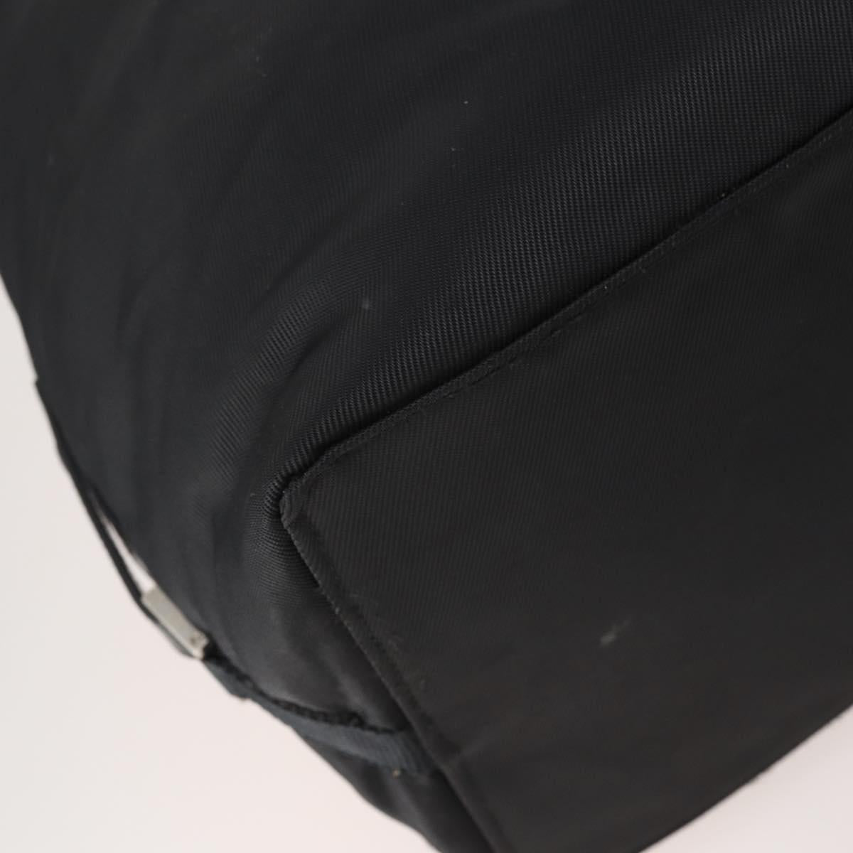 GUCCI Boston Bag Nylon Black Silver 012 0387 Auth 173869
