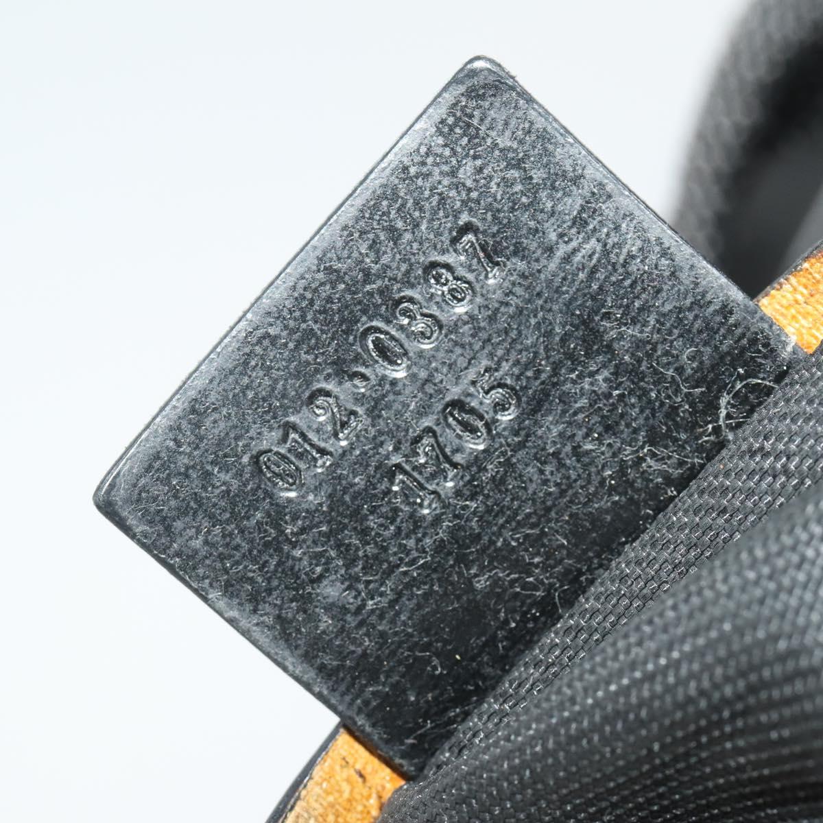 GUCCI Boston Bag Nylon Black Silver 012 0387 Auth 173869