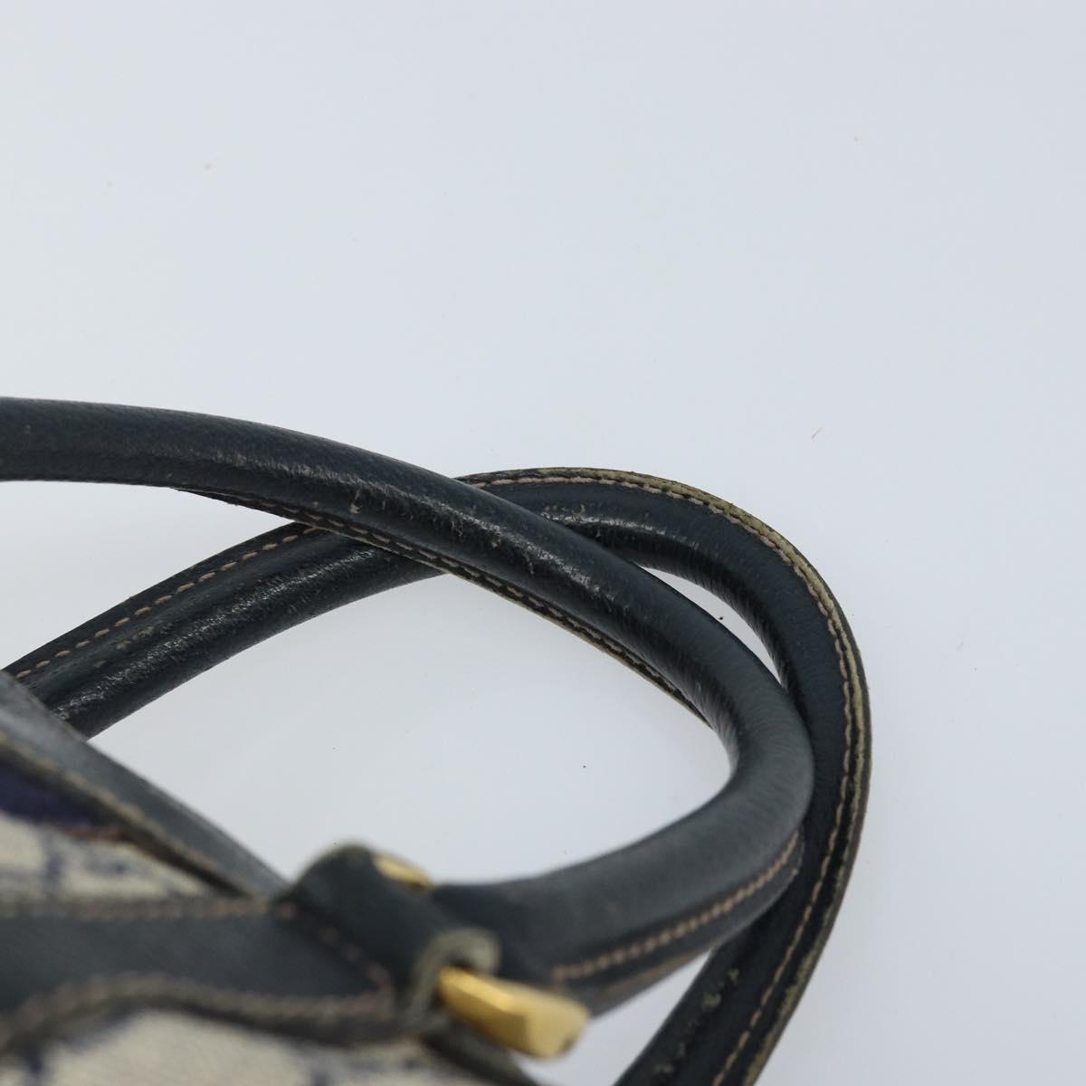 GUCCI GG Supreme Sherry Line Hand Bag PVC Navy Gold Red Auth 173870