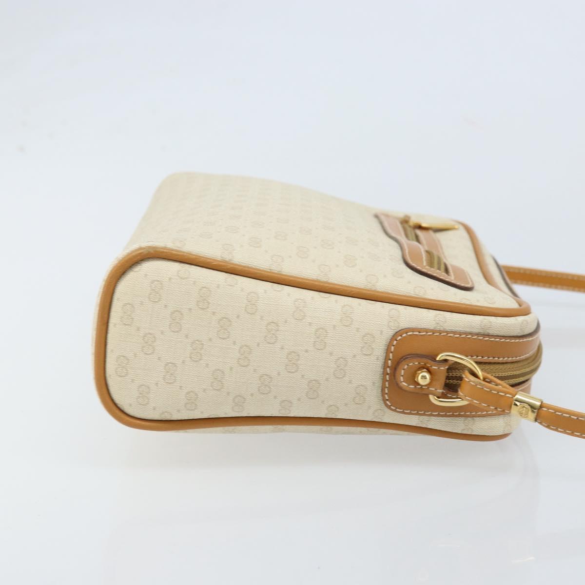 GUCCI Micro GG Supreme Shoulder Bag PVC White Gold 007 39 0014 Auth 173875