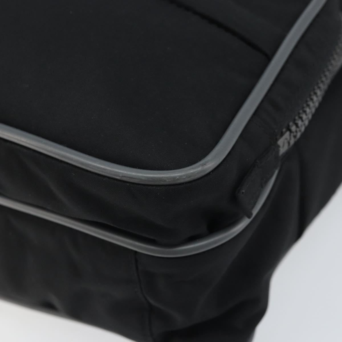 PRADA Sports Shoulder Bag Nylon Black Silver Auth 173877
