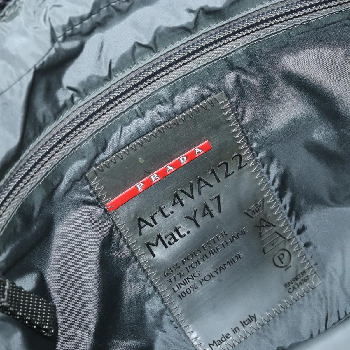 PRADA Sports Shoulder Bag Nylon Black Silver Auth 173877