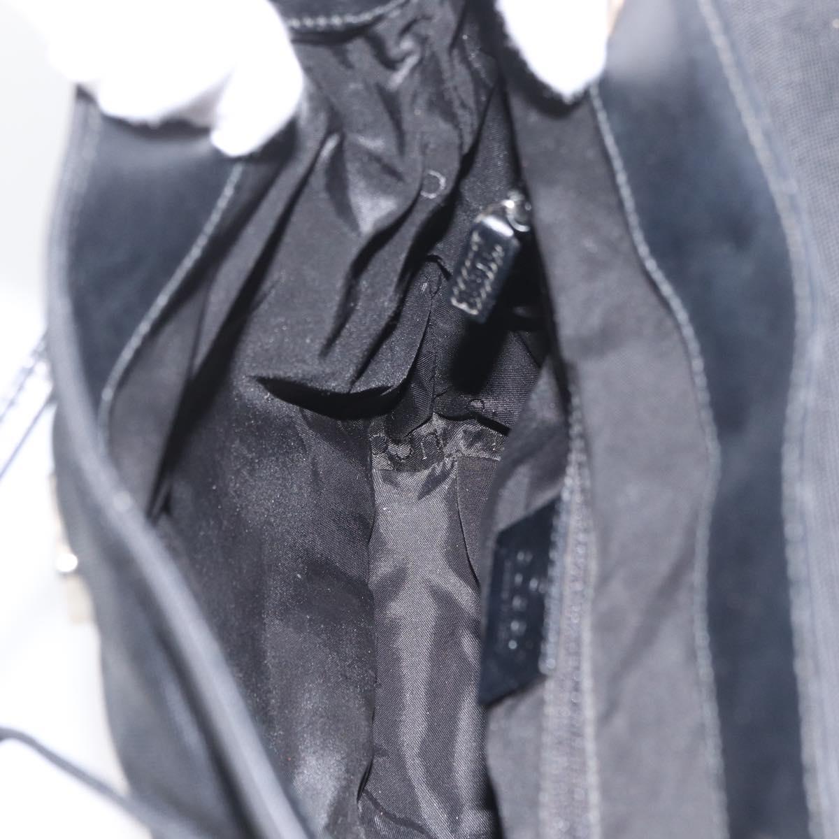 GUCCI Backpack Nylon Black Silver 003 0242 Auth 173884
