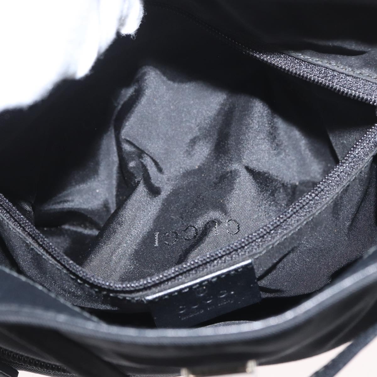GUCCI Backpack Nylon Black Silver 003 0242 Auth 173884