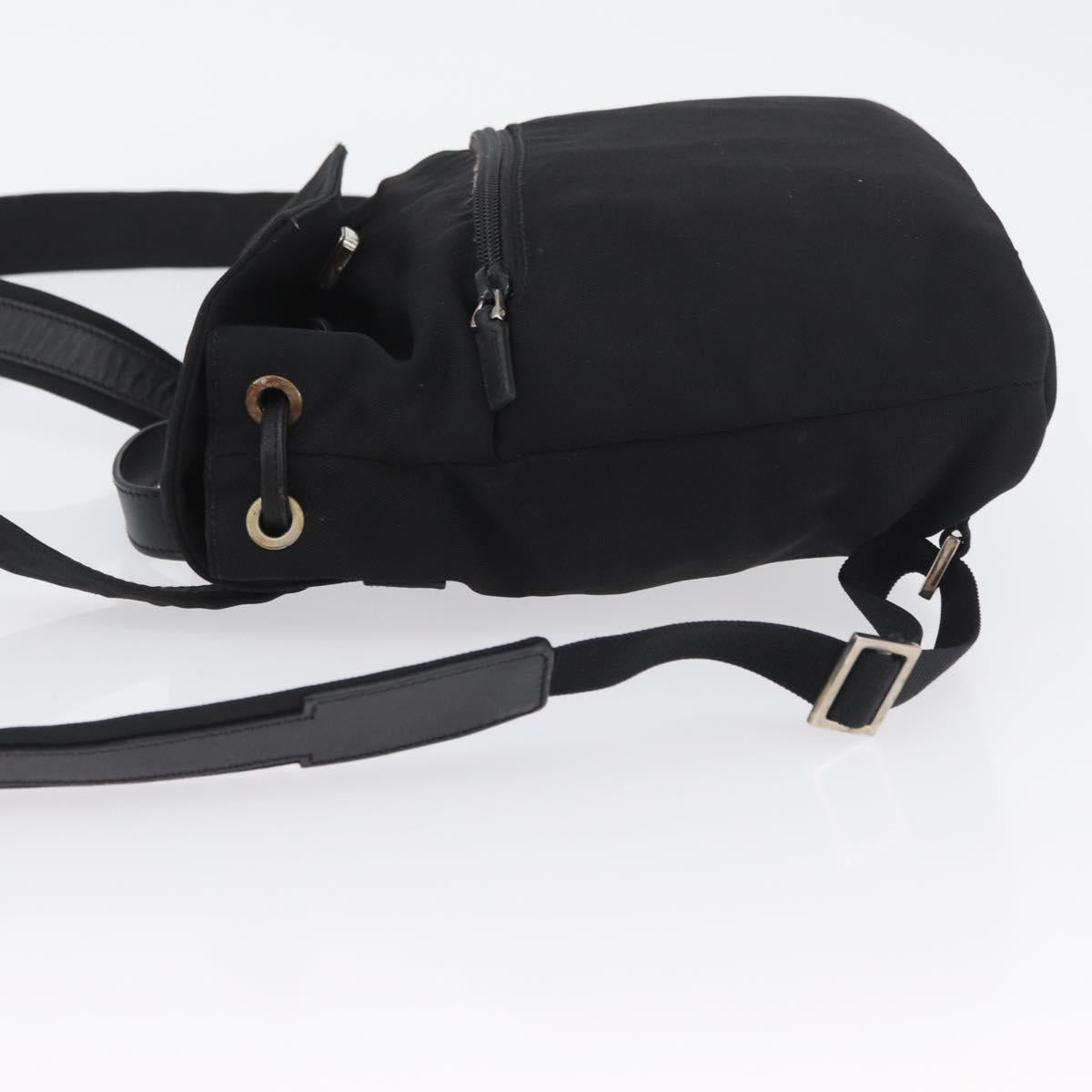 GUCCI Backpack Nylon Black Silver 003 0242 Auth 173884