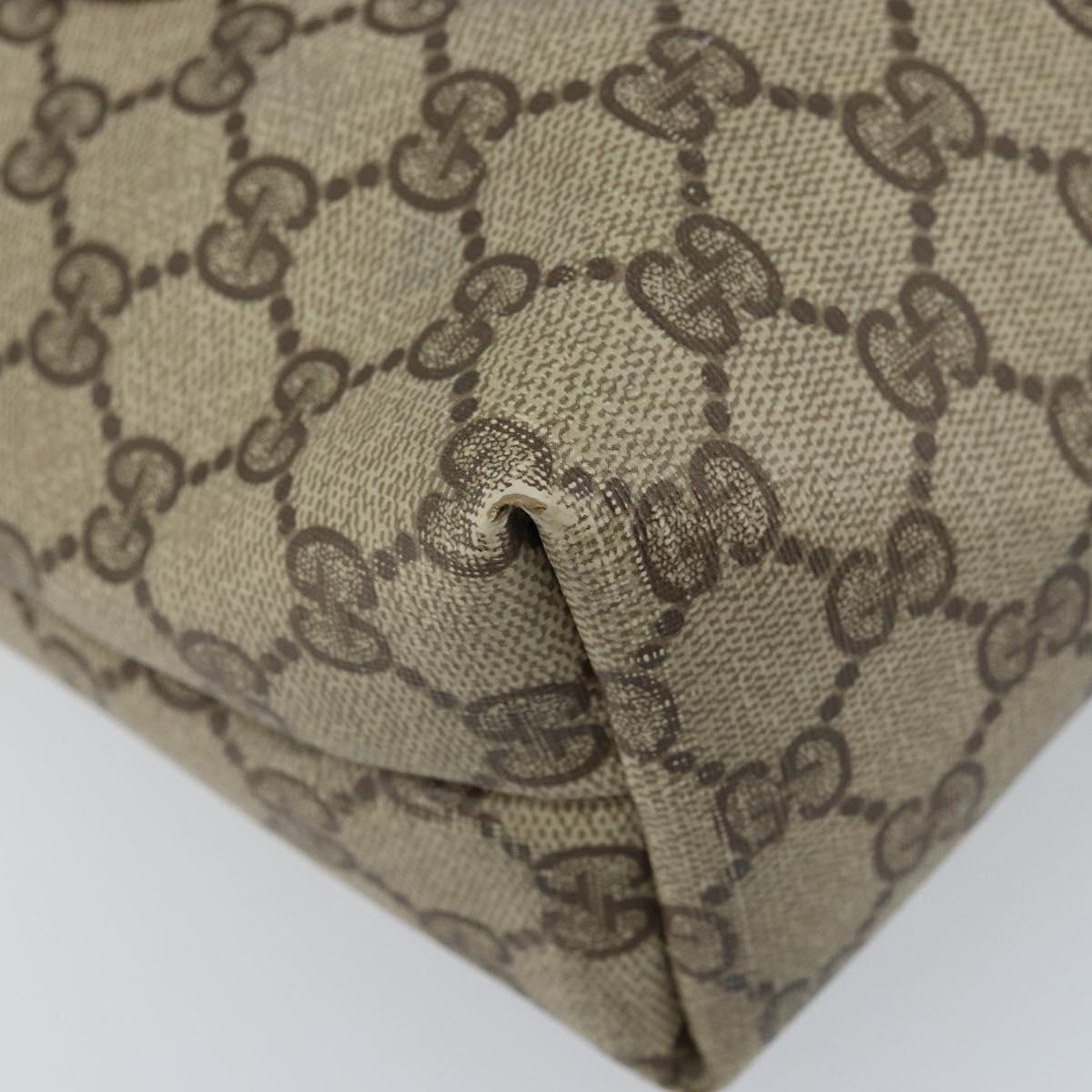 GUCCI GG Supreme Web Sherry Line Tote Bag PVC Beige Gold 40 02 003 Auth 173900