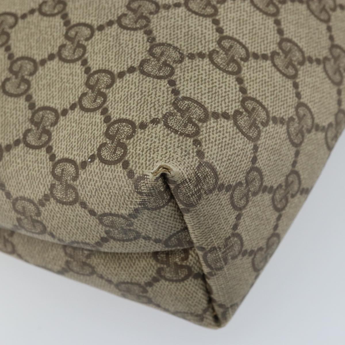 GUCCI GG Supreme Web Sherry Line Tote Bag PVC Beige Gold 40 02 003 Auth 173900