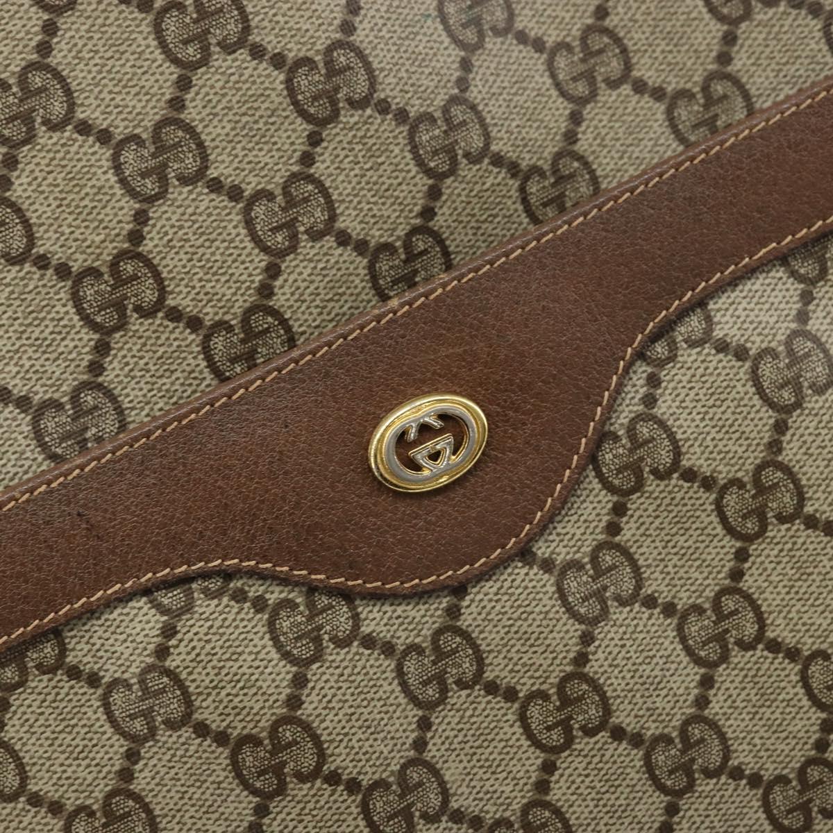 GUCCI GG Supreme Web Sherry Line Tote Bag PVC Beige Gold 40 02 003 Auth 173900