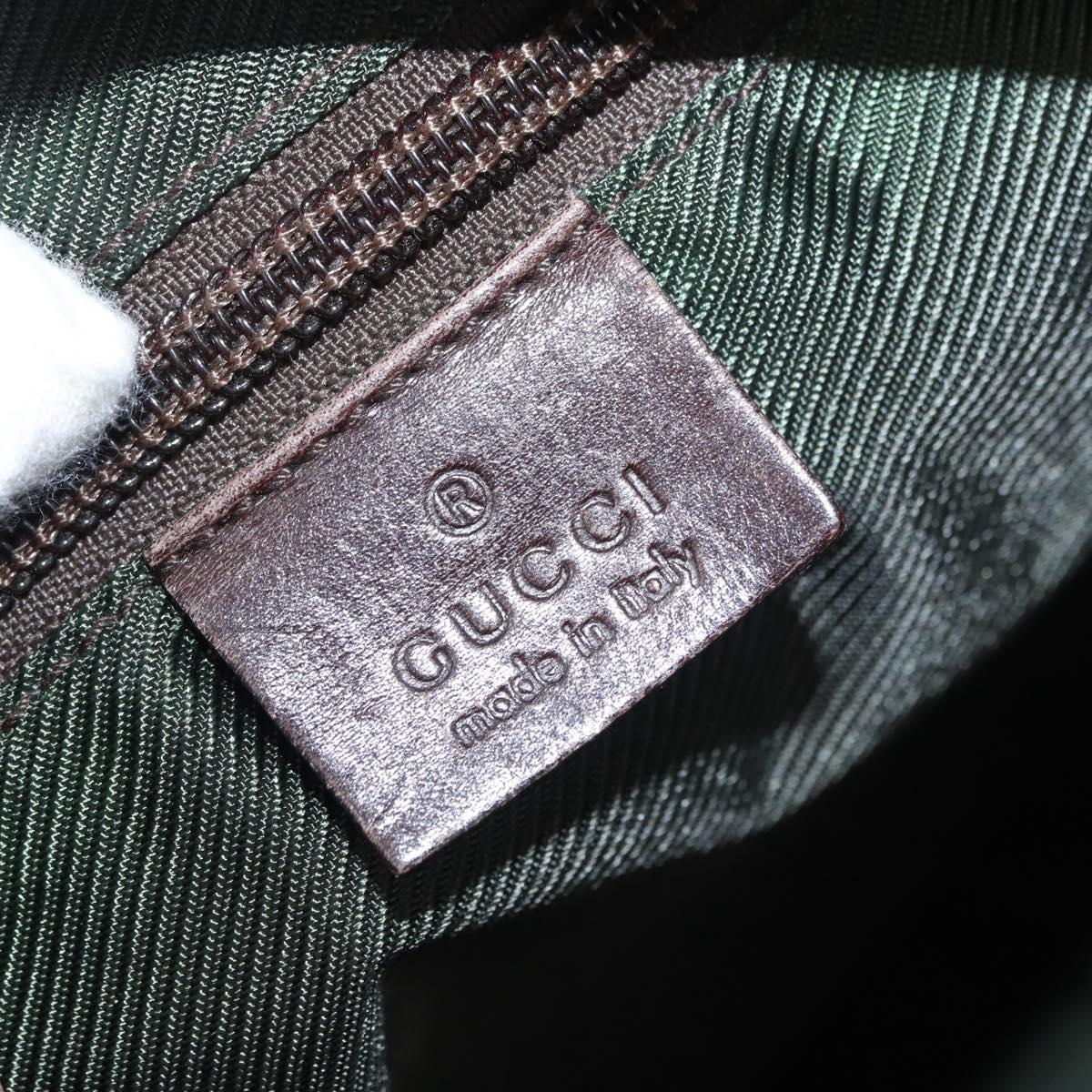 GUCCI GG Canvas Tote Bag Brown Silver 28892 Auth 173901