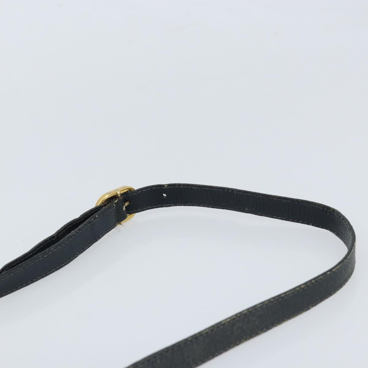 GUCCI GG Supreme Sherry Line Shoulder Bag PVC Navy Gold 56 02 004 Auth 173906