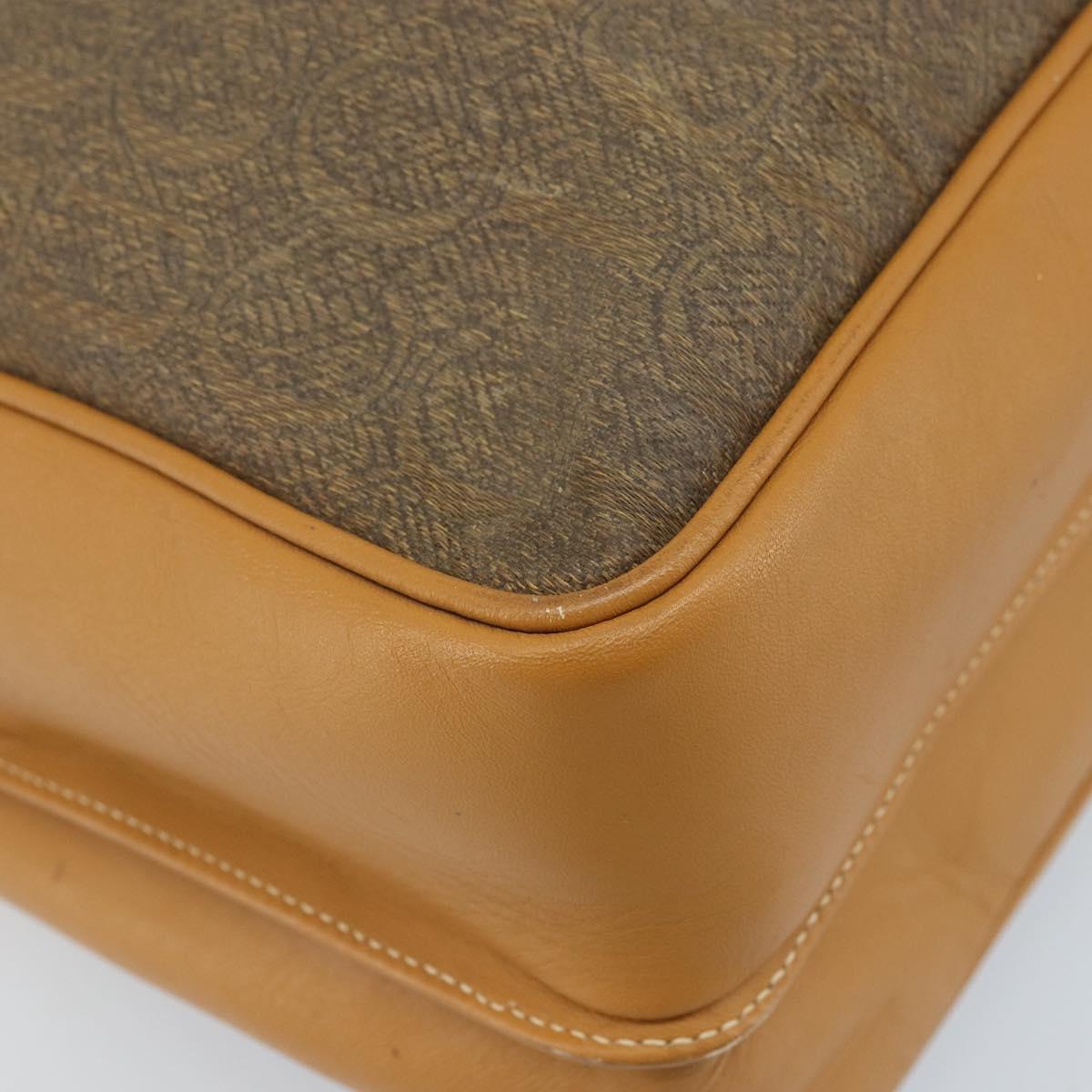 GUCCI Shoulder Bag Canvas Beige Gold Auth 173908