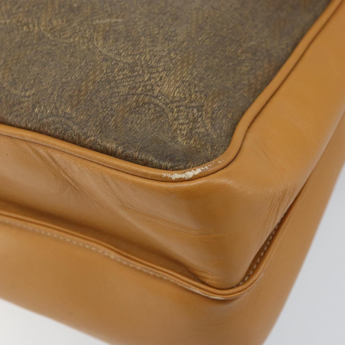 GUCCI Shoulder Bag Canvas Beige Gold Auth 173908