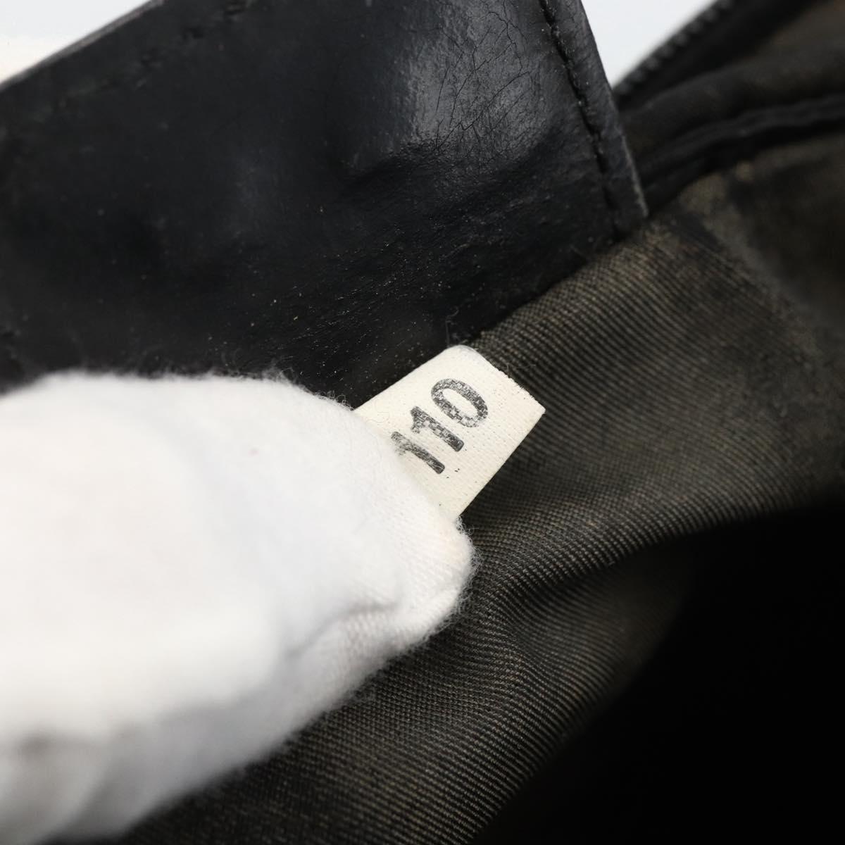 PRADA Shoulder Bag Nylon Black Silver Auth 173914