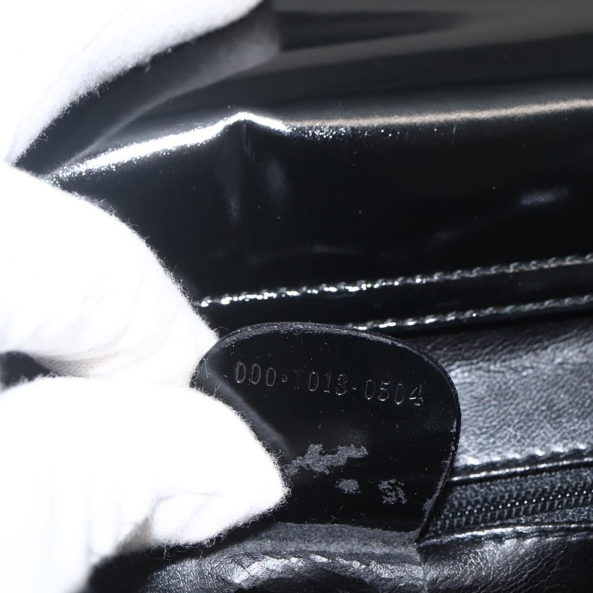 GUCCI Hand Bag Patent leather Black Silver 000 1013 0504 Auth 173915