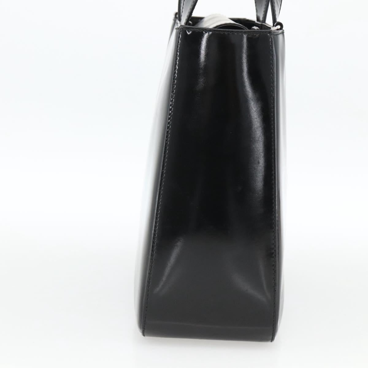 GUCCI Hand Bag Patent leather Black Silver 000 1013 0504 Auth 173915