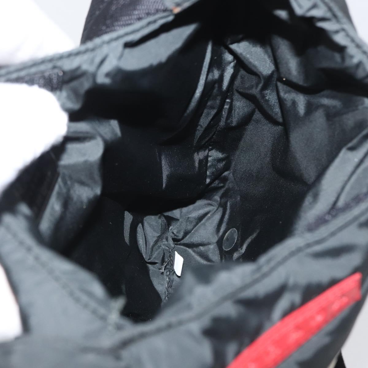 PRADA Sports Shoulder Bag Nylon Black Silver Auth 173922