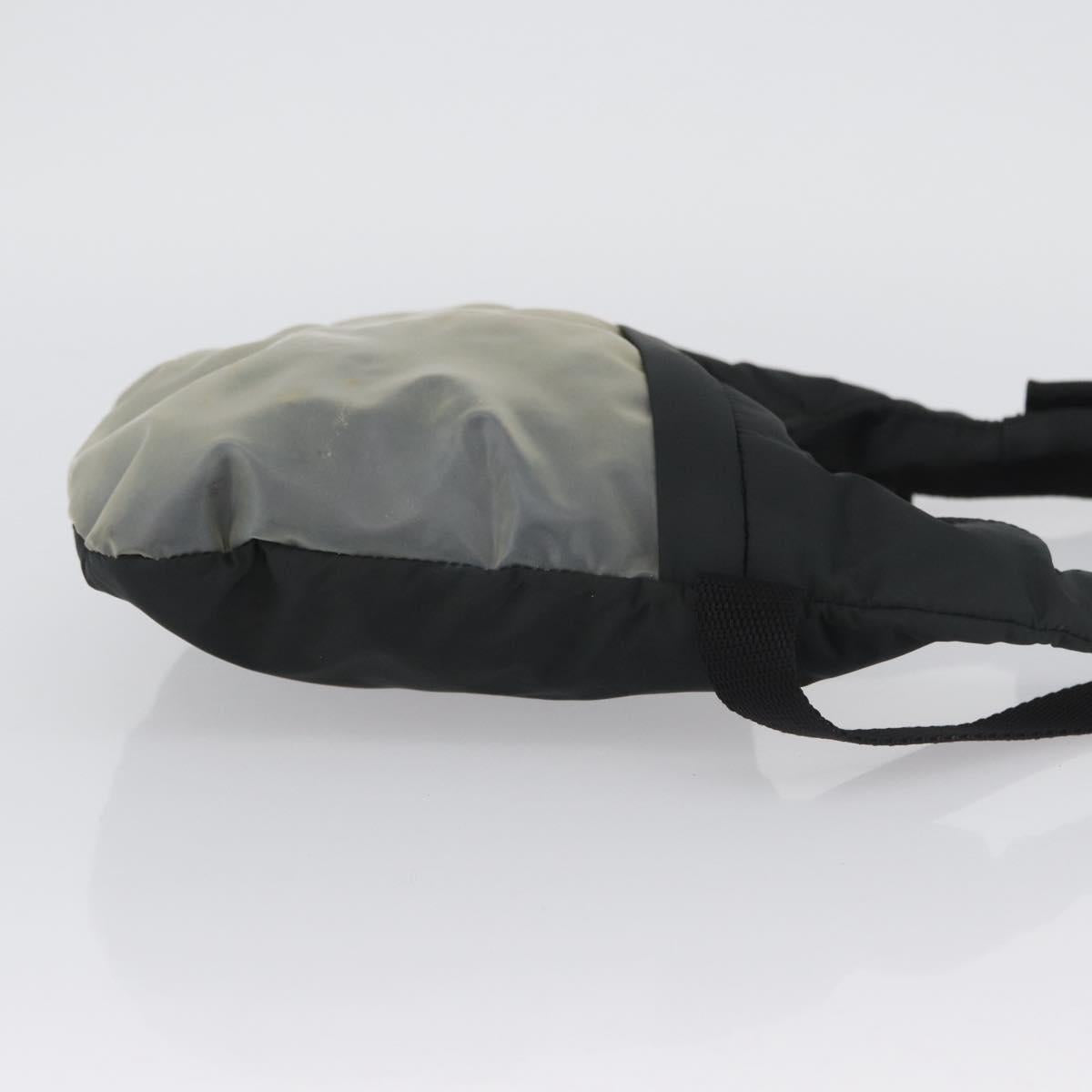 PRADA Sports Shoulder Bag Nylon Black Silver Auth 173922